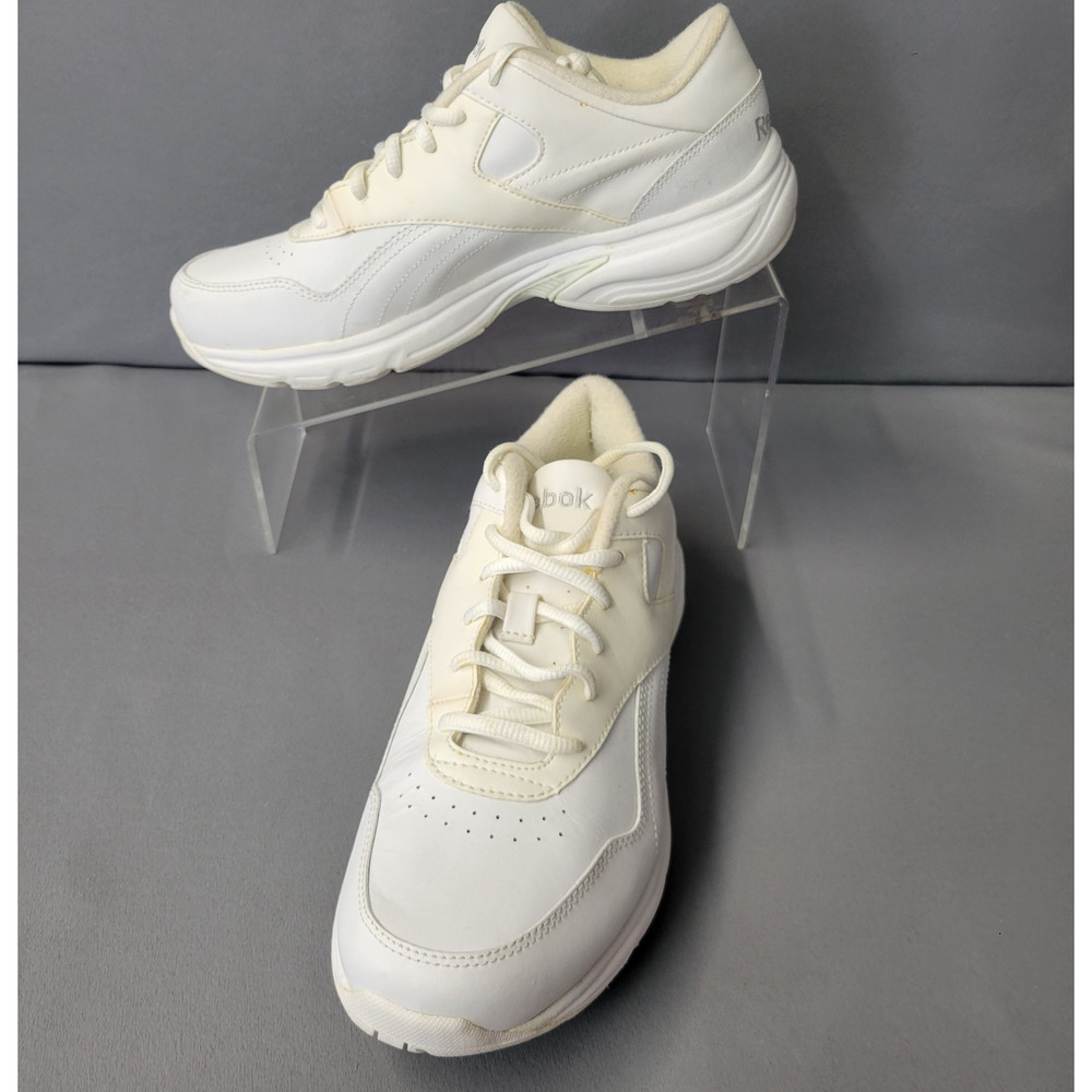 Reebok DMX Max Athletic Leather Sneakers Shoes Womens 7 White 11-V49880 Walking